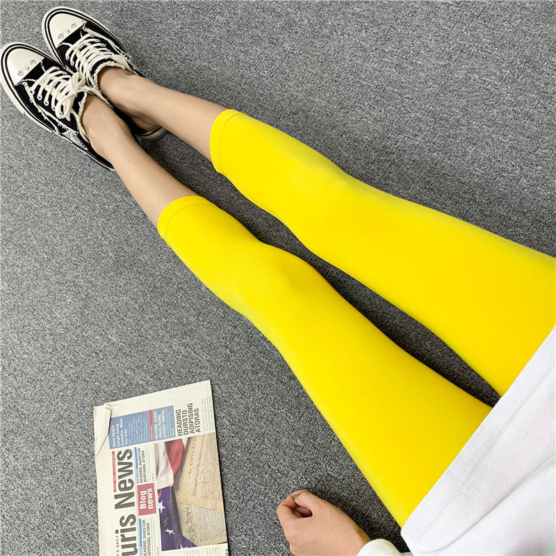 2022 spring and summer new products modal seven-point leggings women's pattern printing elastic outerwear tight leggings women