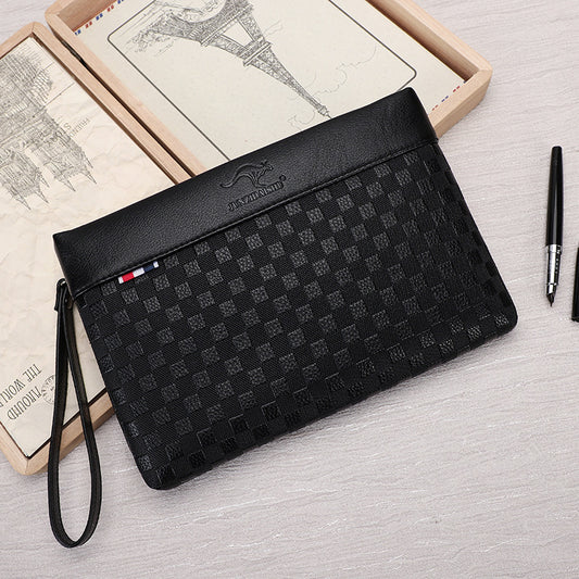 Handbag men 2020 new trendy men's clutch bag large capacity casual clutch bag envelope bag checkerboard bag 