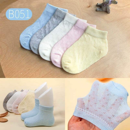 2023 Summer Short-tube Anti-mosquito Mesh Socks Comfortable Thin Children's Socks Baby Socks Cotton Socks Factory Direct Sales 