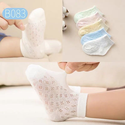 2023 Summer Short-tube Anti-mosquito Mesh Socks Comfortable Thin Children's Socks Baby Socks Cotton Socks Factory Direct Sales 