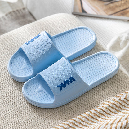 Monique Home Slippers Men's Four Seasons Bath Simple Soft Bottom Non-slip Wear-Resistant Couple Bathroom Female Sandals and Slippers Wholesale 