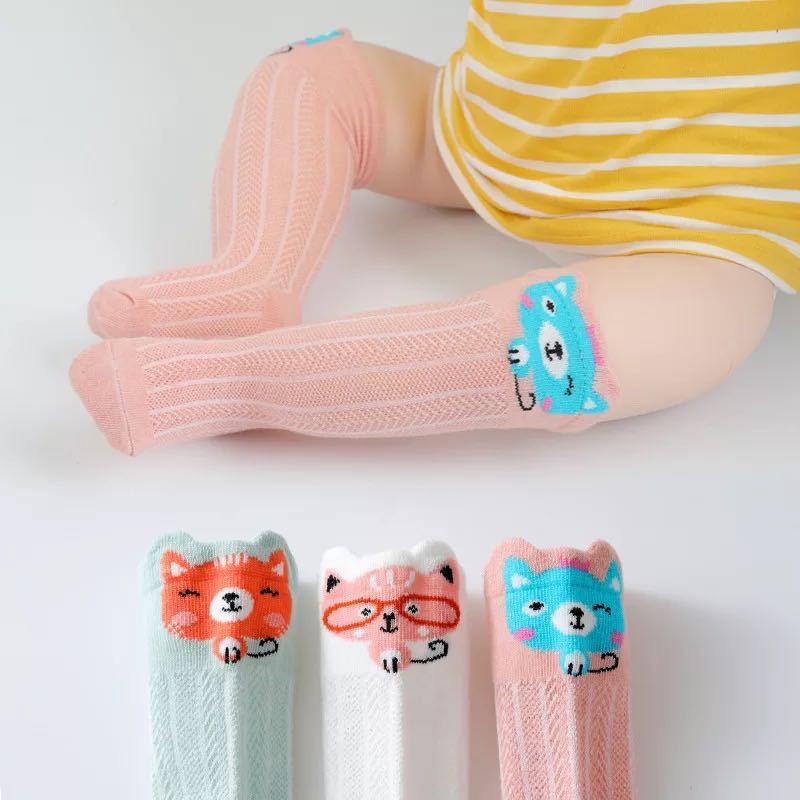 2023 New Summer Spring Autumn Thin Baby Anti-mosquito Socks Thin Cotton Loose Mouth Baby Air Conditioning Long Tube Children's Socks Wholesale 