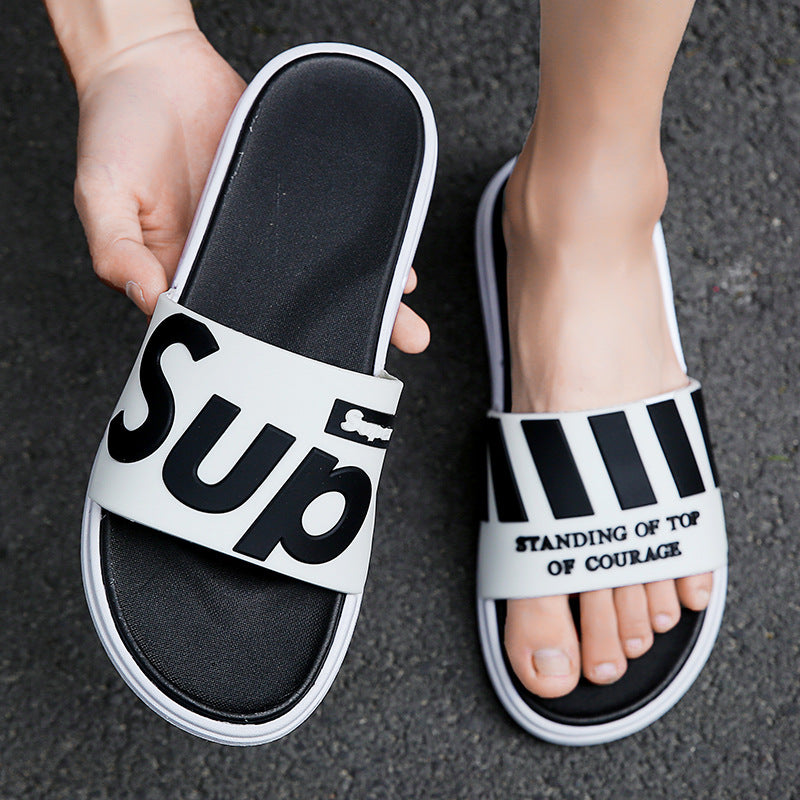 Korean version 2022 new slippers men's summer couples wear thick bottom non-slip wear-resistant fashion sandals and slippers men's shoes free shipping 