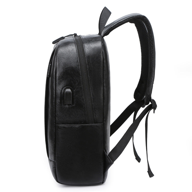 Feisha Backpack Men's Bag Fashion Sports Youth School Bag Simple Pu Leather Computer Men's Backpack One Piece Dropshipping 