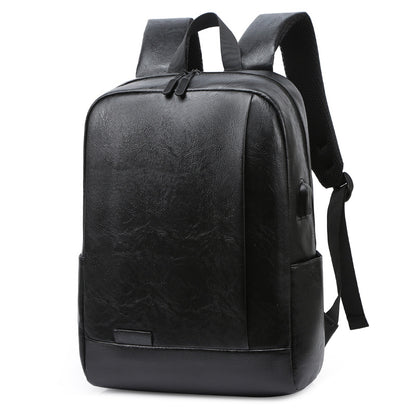 Feisha Backpack Men's Bag Fashion Sports Youth School Bag Simple Pu Leather Computer Men's Backpack One Piece Dropshipping 