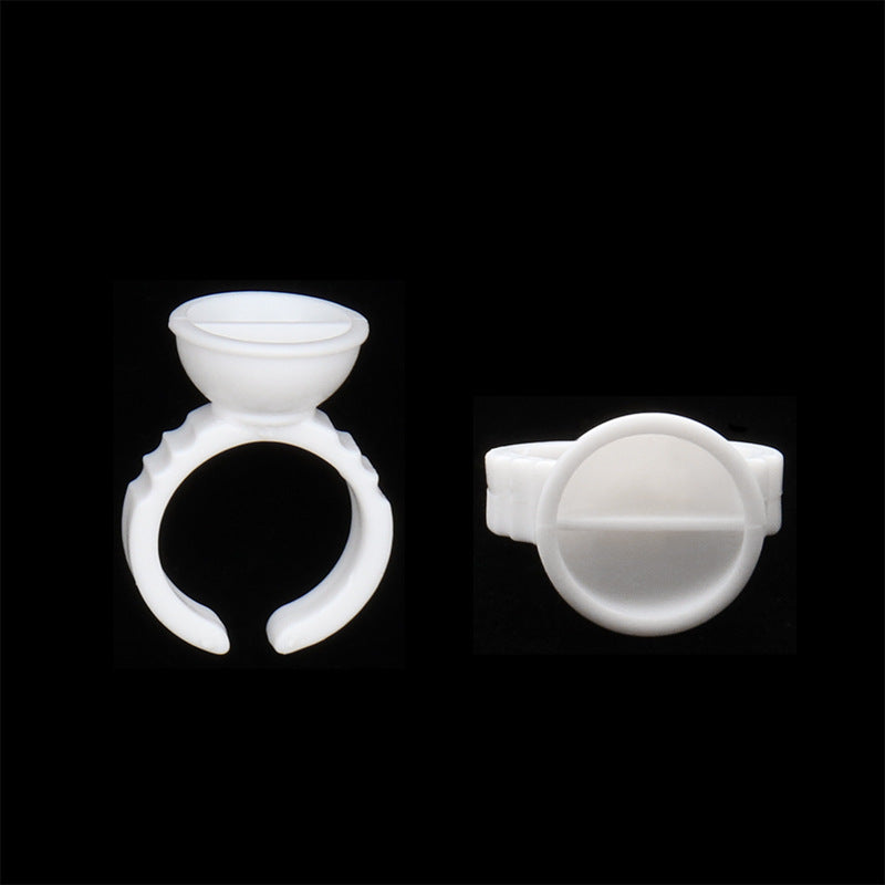 Wholesale Eyelash Grafting Auxiliary Gadgets Eyelash Glue Ring Cup Cosmetic Tools Ring Ring 