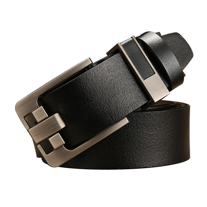 Men's leather pin buckle authentic cowhide trend Korean version of the belt for young men casual jeans belt 