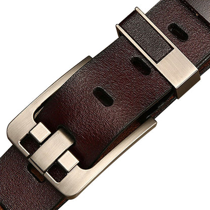 Men's leather pin buckle authentic cowhide trend Korean version of the belt for young men casual jeans belt 