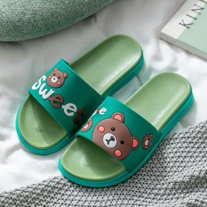 Slippers female summer couples wear home cute cartoon ladies bathroom non-slip indoor sandals and slippers on behalf of the wholesale 