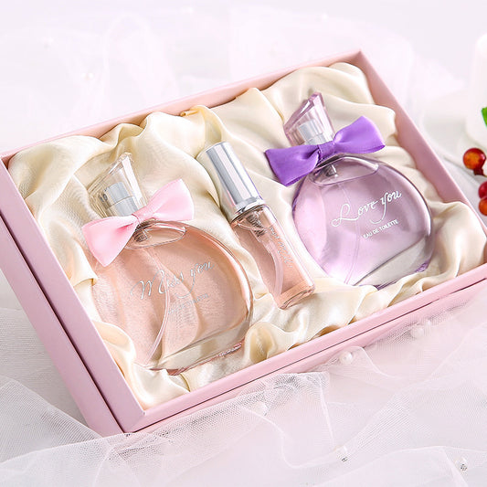 Perfume women's set fresh and long-lasting floral and fruity fragrance charming fragrance student gift one piece drop shipping perfume gift box 