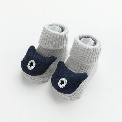 Spring and Autumn Newborn Three-Dimensional Cartoon Doll Baby Socks Glue Non-slip Loose Baby Socks Children's Floor Socks 