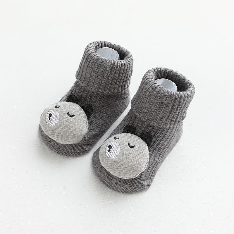 Spring and Autumn Newborn Three-Dimensional Cartoon Doll Baby Socks Glue Non-slip Loose Baby Socks Children's Floor Socks 