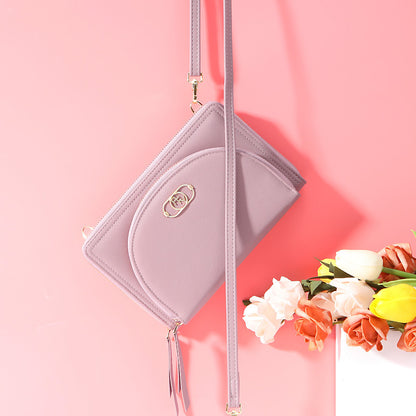 Perfect For You crossbody bag အမျိုးသမီး နယ်စပ်ဖြတ်ကျော် လက်ကိုင်ဖုန်းအိတ် ဘက်စုံသုံး ဇစ်ပခုံးအိတ် pu အိတ် 