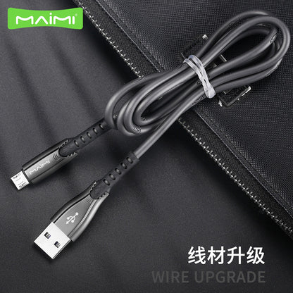 Android Type-C 3A flash charging s8 data cable အတွက် သင့်လျော်သော Mai Mi X28 ဇင့်အလွိုင်း အမြန်အားသွင်း အိုင်ဖုန်းကြိုး