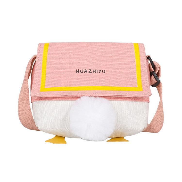 Duck butt bag 2020 စတိုင်အသစ် ခေတ်မီဆန်းသစ်သောနွေရာသီ girly canvas crossbody bag in ချစ်စရာစာပေပခုံးအိတ်