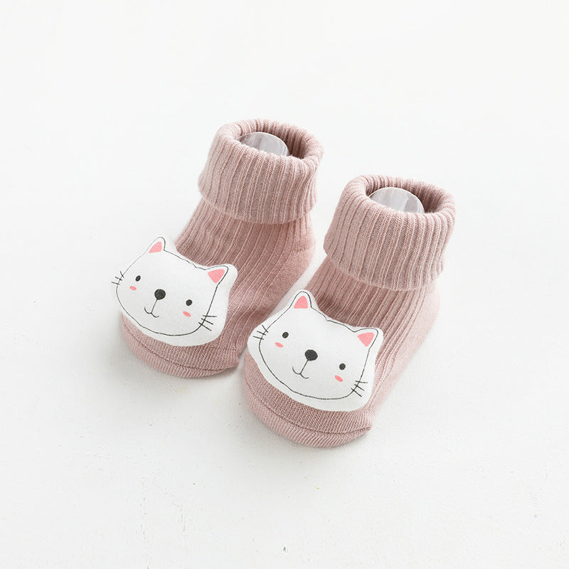 Spring and Autumn Newborn Three-Dimensional Cartoon Doll Baby Socks Glue Non-slip Loose Baby Socks Children's Floor Socks 