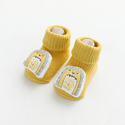 Spring and Autumn Newborn Three-Dimensional Cartoon Doll Baby Socks Glue Non-slip Loose Baby Socks Children's Floor Socks 