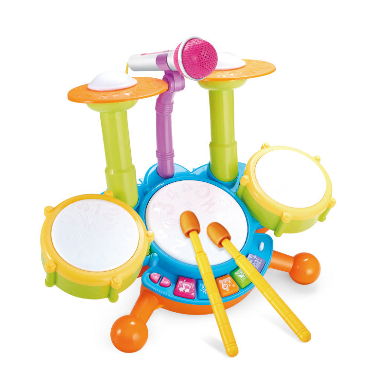 Xiecheng jazz drum toy children's drum set baby early education enlightenment music drum cool percussion instrument toy 