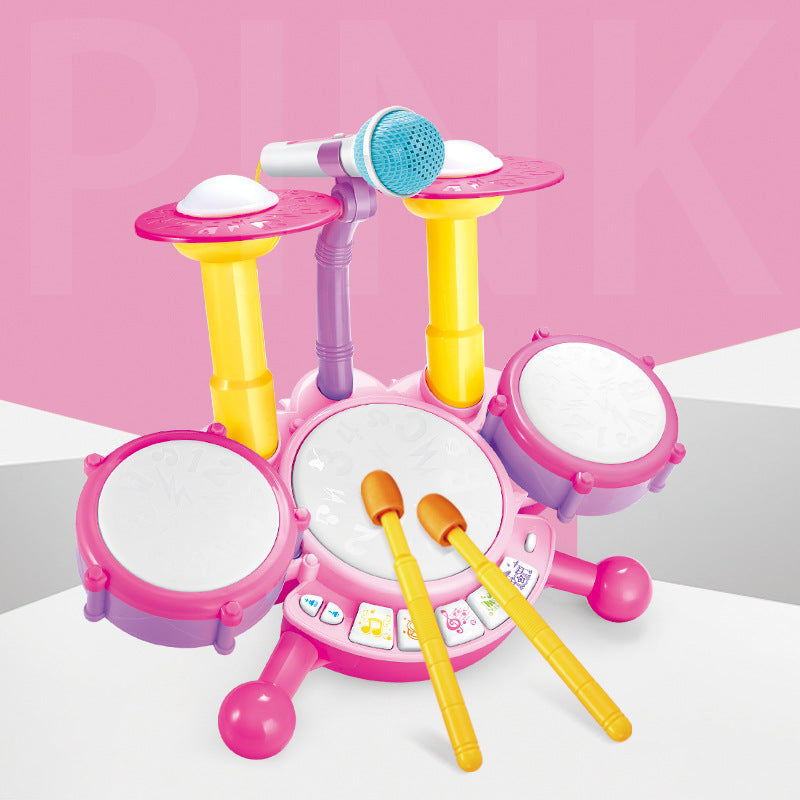 Xiecheng jazz drum toy children's drum set baby early education enlightenment music drum cool percussion instrument toy 