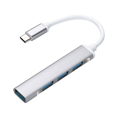 Type-C တစ်ခုမှလေးခု USB3.0 တိုးချဲ့အထိုင် အဒက်တာကြိုး MAC စာအုပ် မိုဘိုင်းလ်ဖုန်း လေးလုံးထိုး ပြောင်းပေးတဲ့ OTG