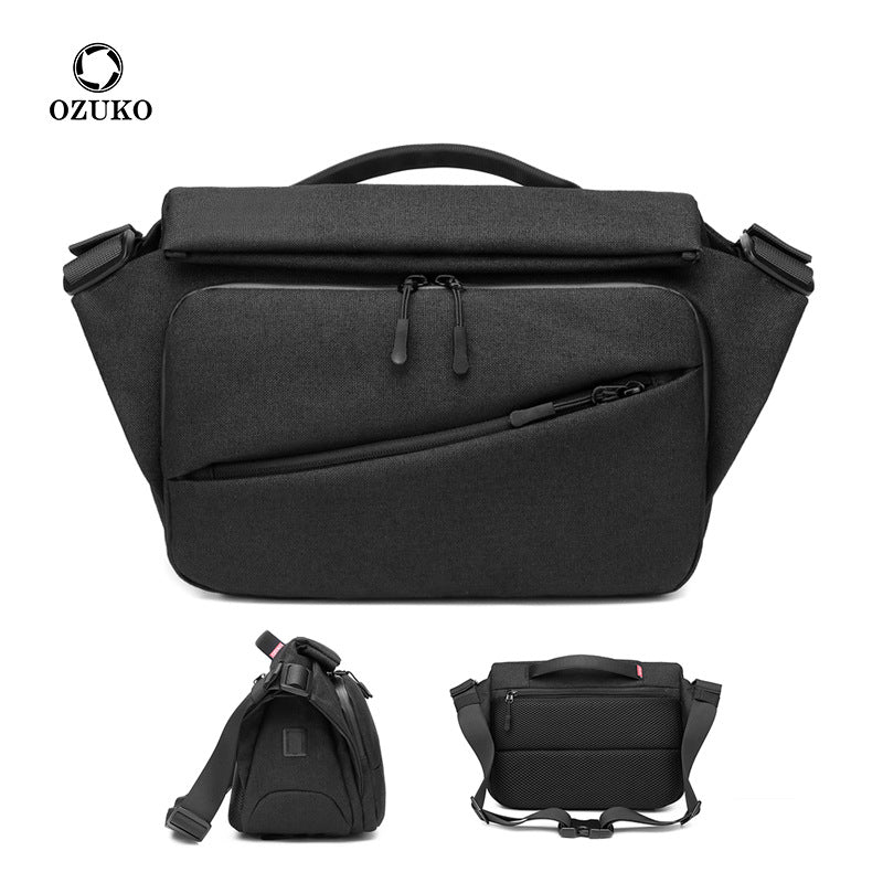 Ozuko new men's messenger bag functional trendy brand shoulder bag men's sports waterproof men's crossbody bag large capacity 