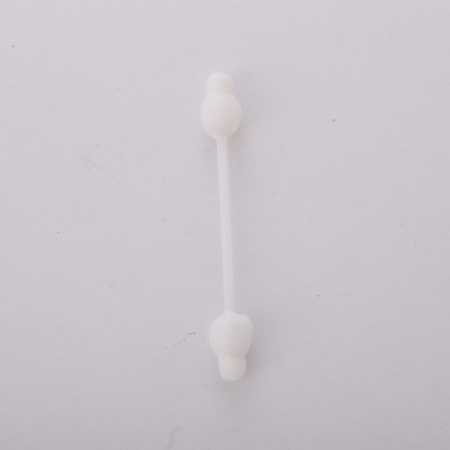 Factory direct sales of 55 boxed gourd-shaped double-head pure cotton swabs for infants and young children for ear and nose cleaning