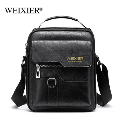 Messenger bag men's shoulder bag retro leather vertical portable business men's casual leather bag shoulder bag men's bag