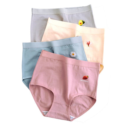 A generation of pure cotton underwear girl high waist fat fat buttocks abdomen abdomen mother underwear large size wholesale female boutique 