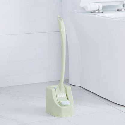 Double-sided thickened long handle sanitary brush to remove dead corners, bathroom toilet cleaning gap with base toilet brush set 