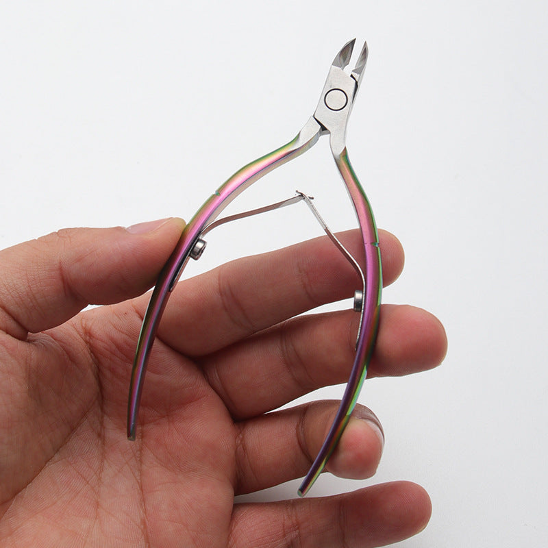 Symphony dead skin ကတ်ကြေး stainless steel nail remover steel push manicure tool electroplated stainless steel dead skin pliers oblique လက်သည်းကတ်ကြေး 