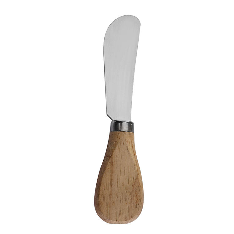 Stainless Steel Cheese Knife Set Butter Cream Spatula Cheese Pizza Knife Wooden Handle Baking Tool Steak Knife 