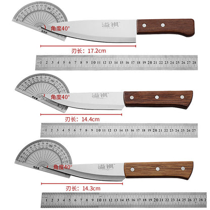 Stainless steel boning knife အသားသတ်ဓား ဝက်သားရေချွန်ဓား အမဲသားပိုင်းခြားဓါး ဟင်းရွက်ဈေး သိုးခုတ်ဓား 