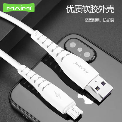 Maimi X39 သည် Android Type-C အမြန်အားသွင်းခြင်း 6A ဒေတာကေဘယ် flash အားသွင်း QC3.0 အားသွင်းကြိုးအတွက် သင့်လျော်သည်။