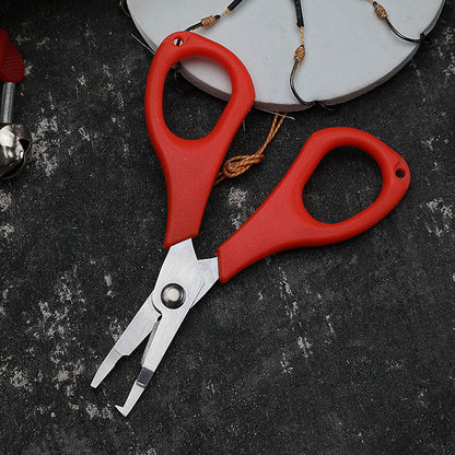 Multi-functional fish control device Lua pliers mini fishing gear small scissors small fishing scissors fishing tackle fish line cutter fishing pliers 