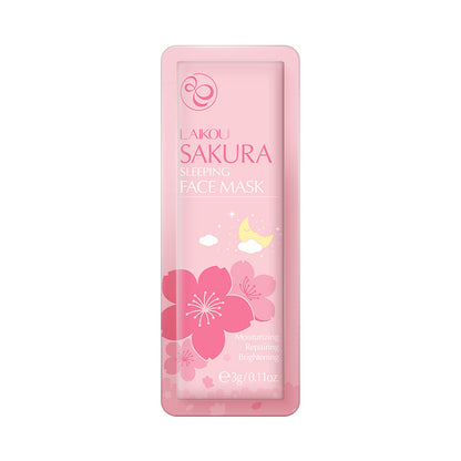 Laiko Sakura Sleeping Mask Bag 1 piece 3g hydrating and moisturizing skin care products အင်္ဂလိပ်ထုပ်ပိုးမှု drop shipping 