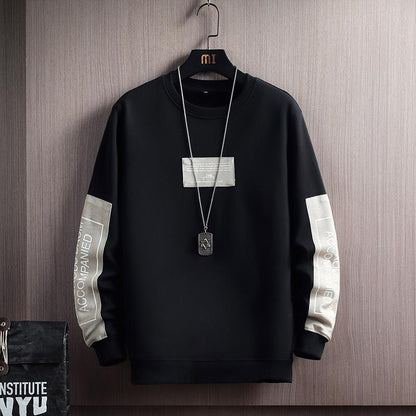 2022 new autumn Korean style trendy round neck sweater men's jacket bottoming shirt autumn clothes long-sleeved T-shirt men's sweater 