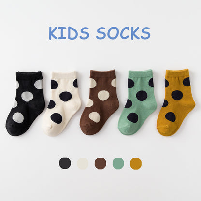 2022 autumn and winter new cotton trendy socks, sports, versatile, comfortable and warm, baby, middle and large children's socks, loose mouth 