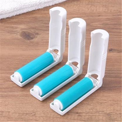 Portable folding washable dust removal roller lint sticker clothes dust brush recyclable 