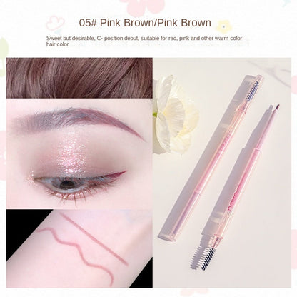 NOVO small oval double-ended eyebrow pencil with eyebrow brush natural color long-lasting machete ultra-fine waterproof and sweat-proof fine wholesale