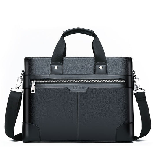 2023 new men's bag briefcase European and American men's business commuting handbag shoulder Messenger bag 