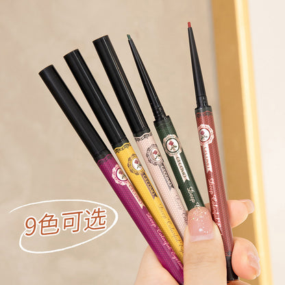 Gemeng color eyeliner pencil ultra-fine waterproof non-smudged white brown pseudo plain eyeliner pen for beginners 