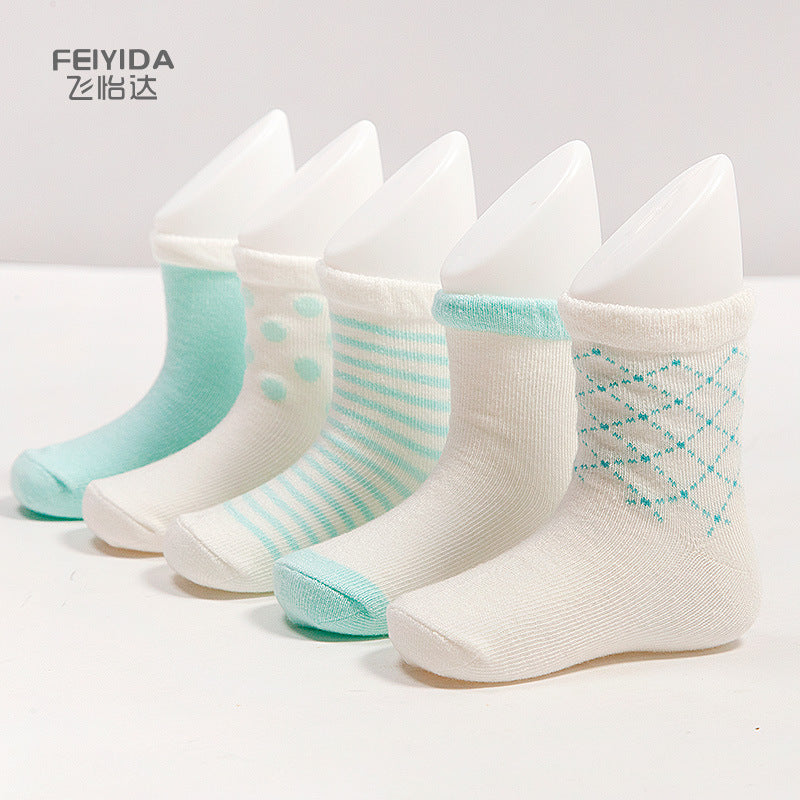 Children's Socks Spring and Summer Class A Cotton Medium Tube Ice Silk Mesh Boat Socks for Boys and Girls Limited Time Special Clearance 