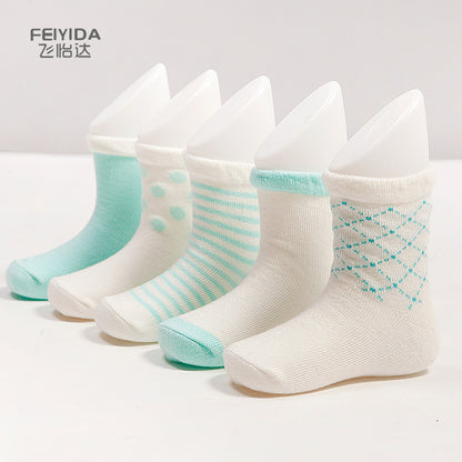 Children's Socks Spring and Summer Class A Cotton Medium Tube Ice Silk Mesh Boat Socks for Boys and Girls Limited Time Special Clearance 