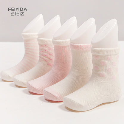 Children's Socks Spring and Summer Class A Cotton Medium Tube Ice Silk Mesh Boat Socks for Boys and Girls Limited Time Special Clearance 