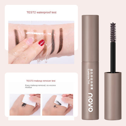 Domestic NOVO eyebrow dyeing cream is waterproof, long-lasting, does not fade and does not smudge, and dyes the roots clearly and naturally three-dimensional students' wild eyebrows 