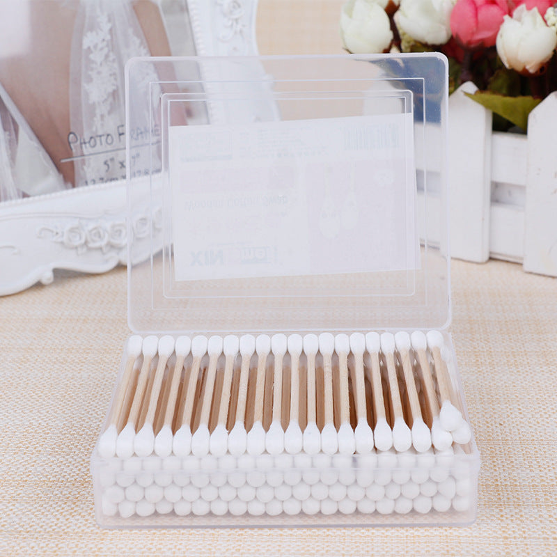 [Xinlemei] Manufacturer of cosmetic cotton swabs disposable bamboo swabs and cotton swabs square box 100/240 boxes of cotton swabs 