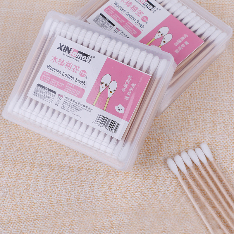 [Xinlemei] Manufacturer of cosmetic cotton swabs disposable bamboo swabs and cotton swabs square box 100/240 boxes of cotton swabs 