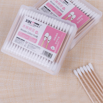 [Xinlemei] Manufacturer of cosmetic cotton swabs disposable bamboo swabs and cotton swabs square box 100/240 boxes of cotton swabs 