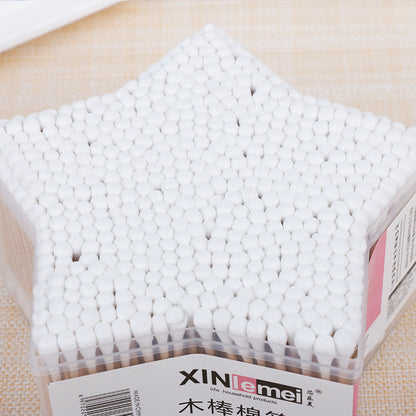 Cotton swab wholesale disposable double-ended makeup five-pointed star bamboo stick cotton swab ten yuan store supplies 500 pcs/120 boxes/ 