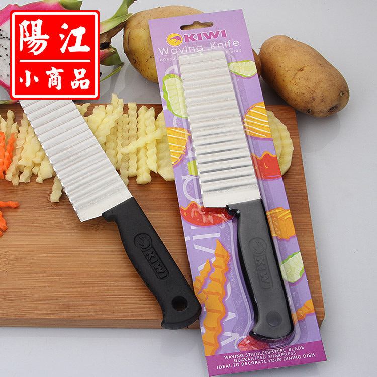 French stainless steel corrugated knife potato slicer corrugated knife chipping fries corrugated knife in stock 